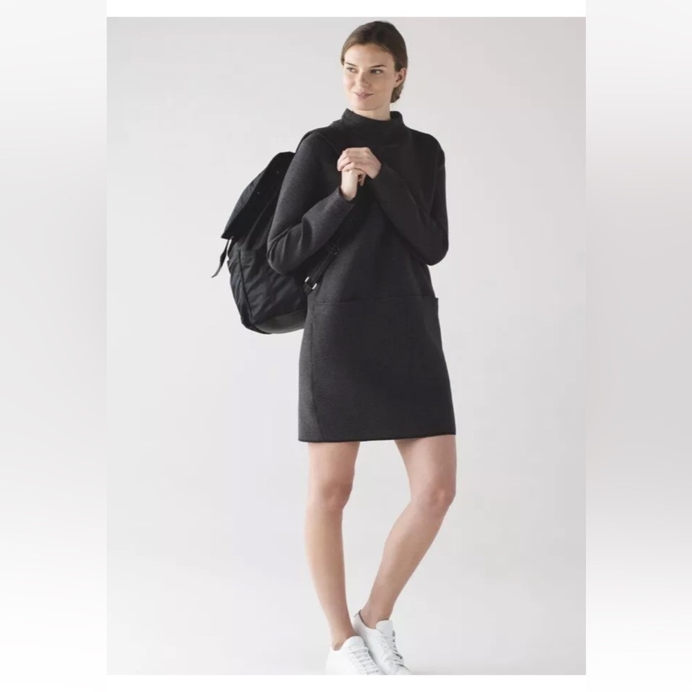 Lululemon City Bound Dress Heathered Black 4